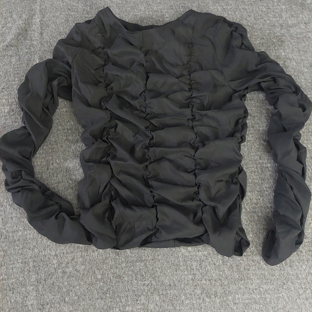 Topshop Shirred top black size 4
